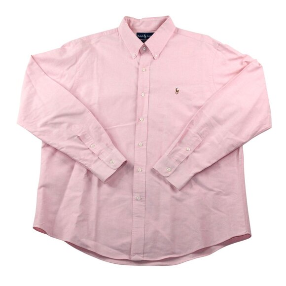 Ralph Lauren Other - Ralph Lauren Mens 2XL Custom Fit Pink Flesh Pony Dress Shirt Button Down